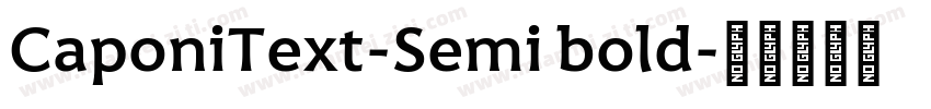 CaponiText-Semi bold字体转换